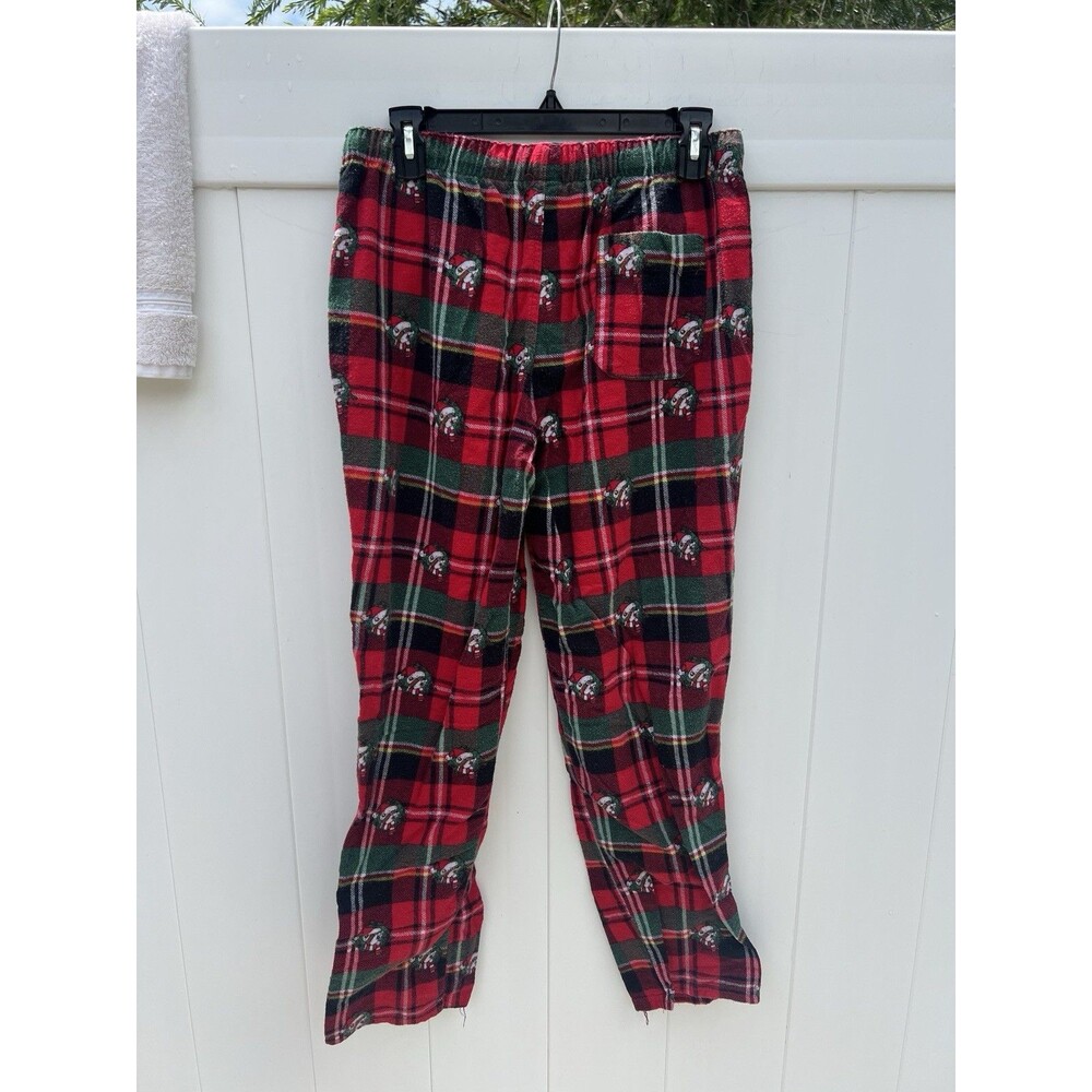 Buc-ees Pajama Pants Adult Medium Plaid Logo Drawstring